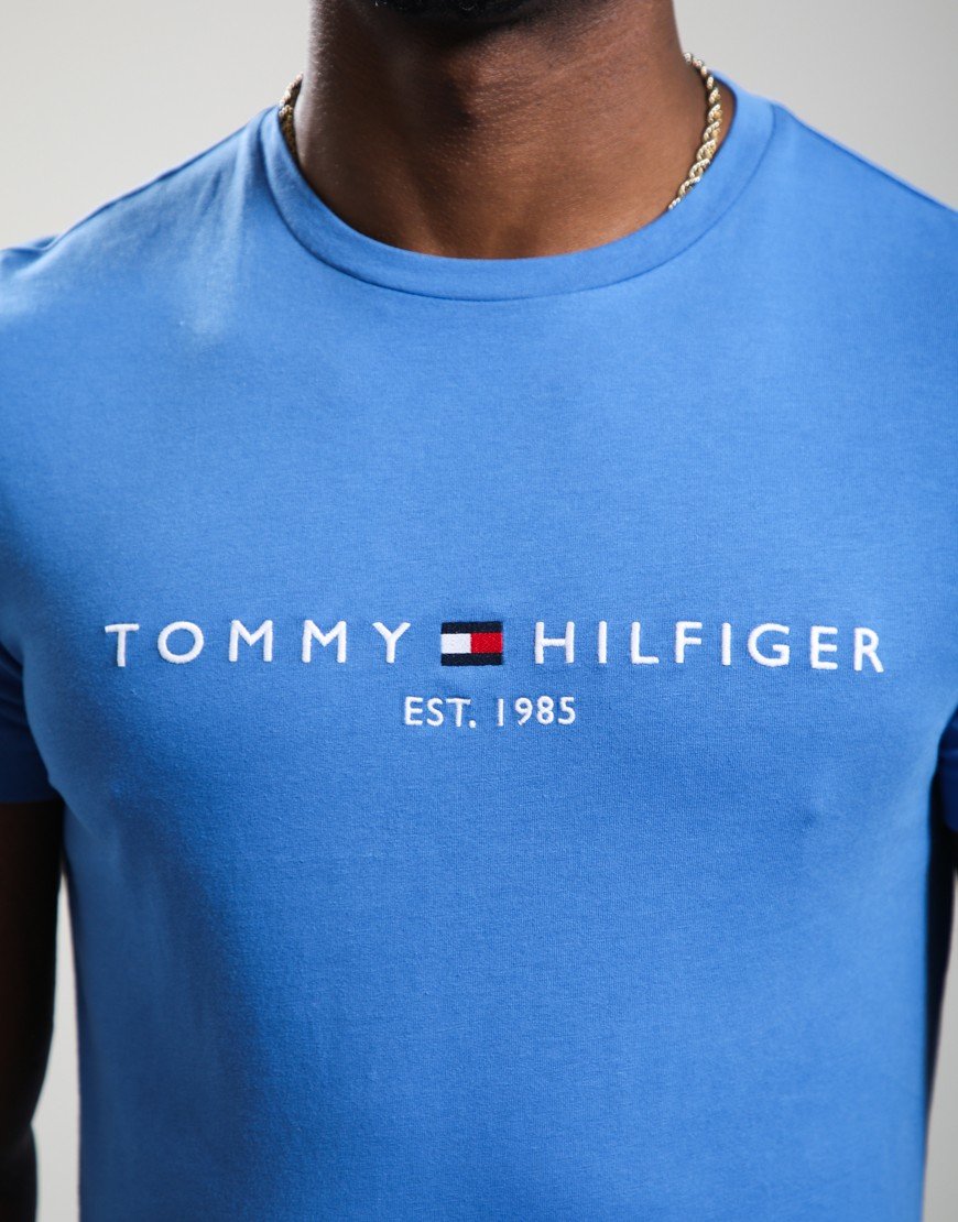 Tommy Hilfiger Logo T-Shirt Blue Orbit