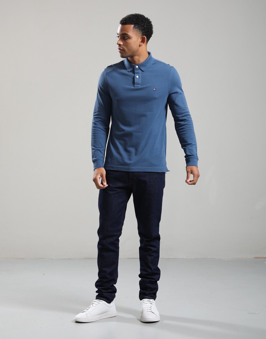 Tommy Hilfiger 1985 Long Sleeve Polo Shirt Aegean Sea