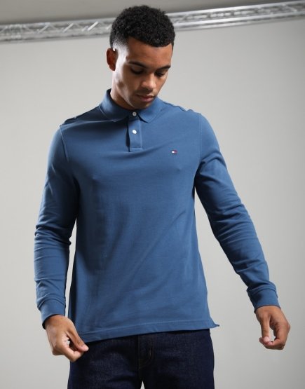 Tommy Hilfiger 1985 Long Sleeve Polo Shirt Aegean Sea