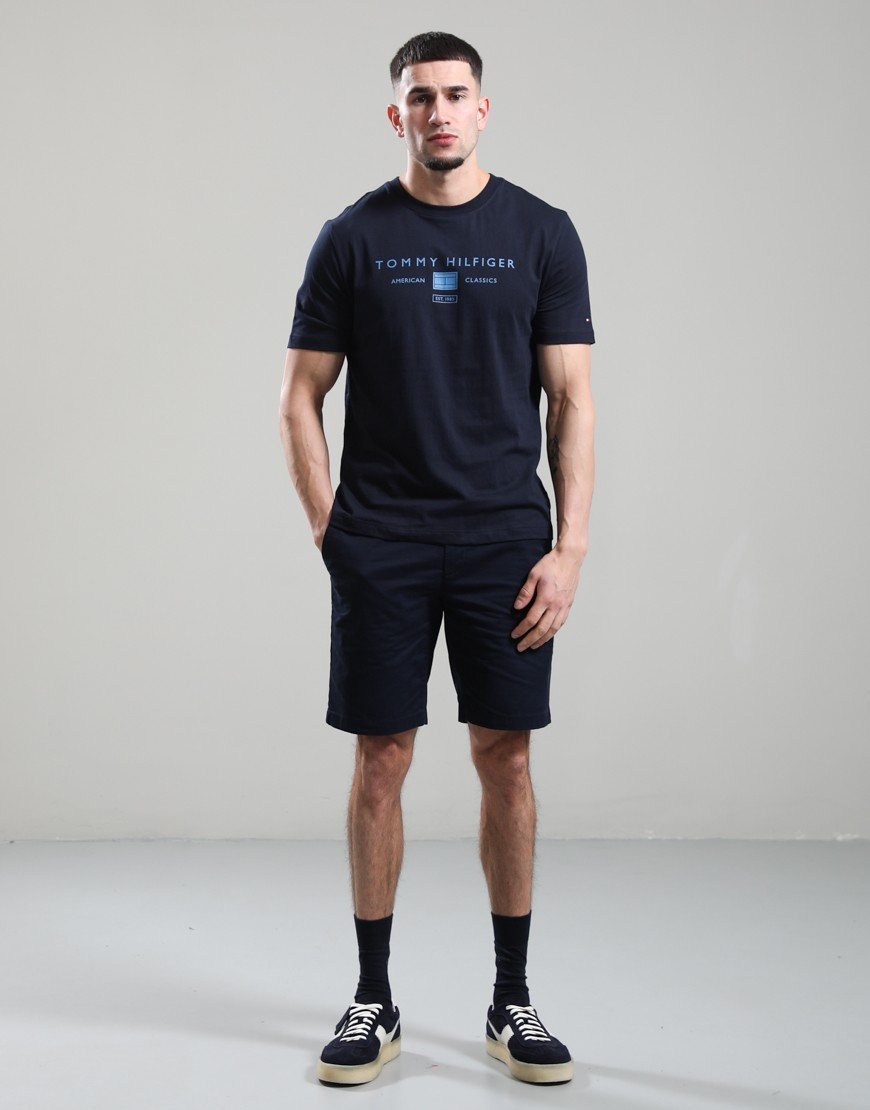 Tommy Hilfiger Brand Love Mono Stack T-Shirt Desert Sky