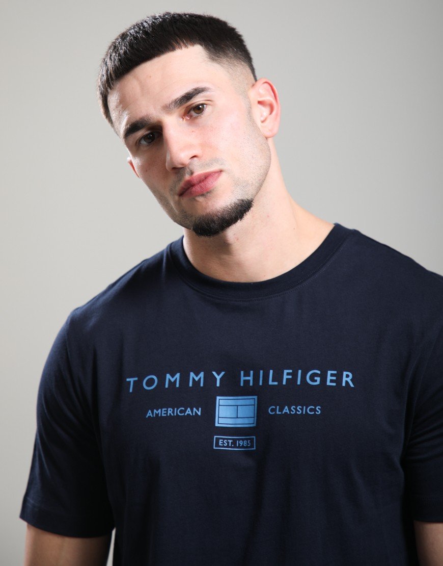 Tommy Hilfiger Brand Love Mono Stack T-Shirt Desert Sky