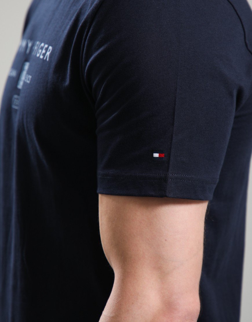 Tommy Hilfiger Brand Love Mono Stack T-Shirt Desert Sky