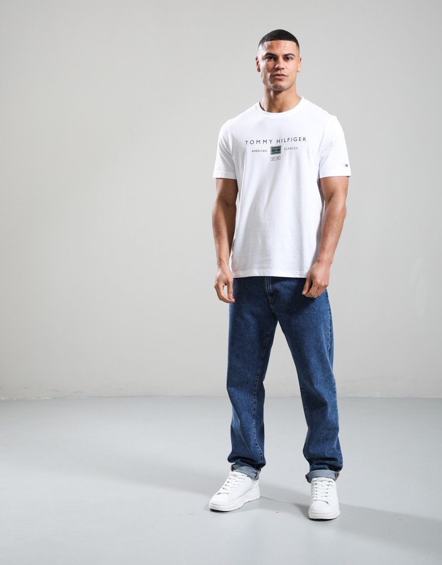 Tommy Hilfiger Brand Love Mono Stack T-Shirt White