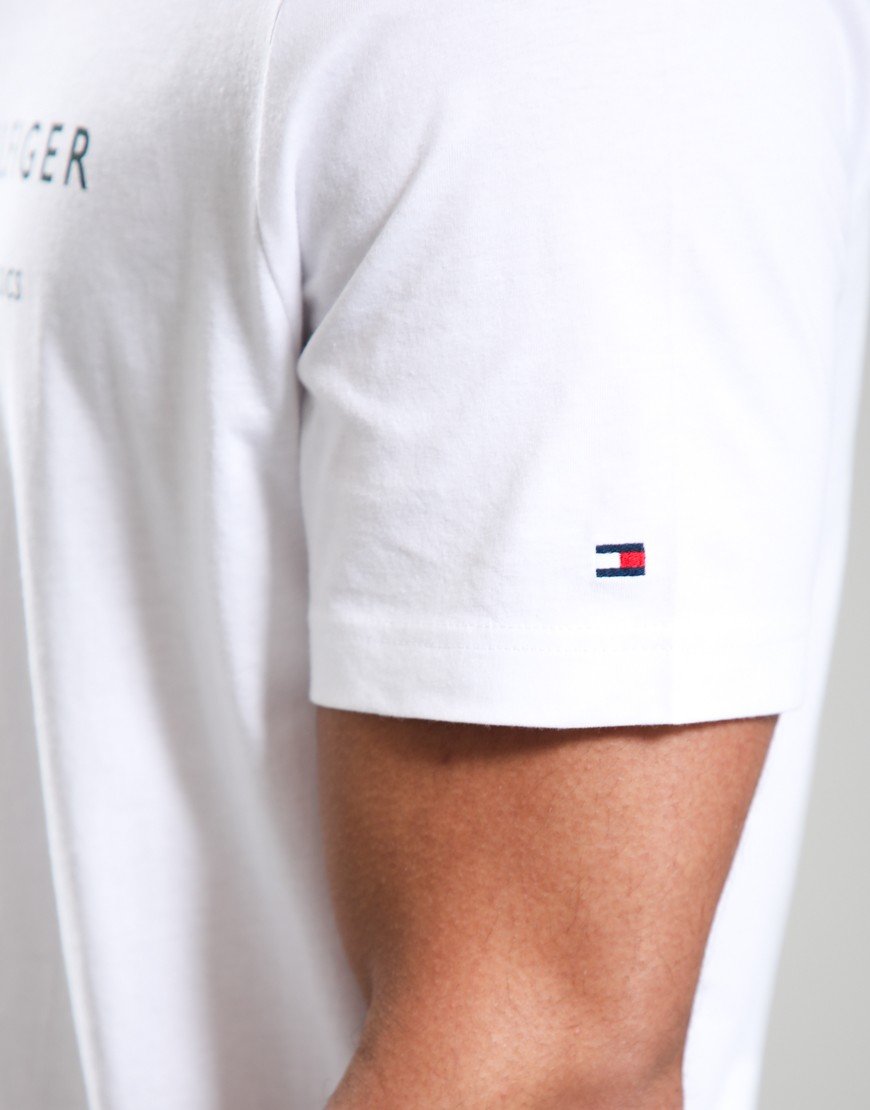 Tommy Hilfiger Brand Love Mono Stack T-Shirt White