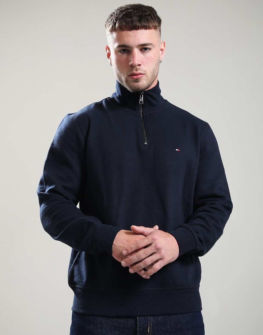Tommy Hilfiger Essential Fleece Quarter Zip Sweat Desert Sky