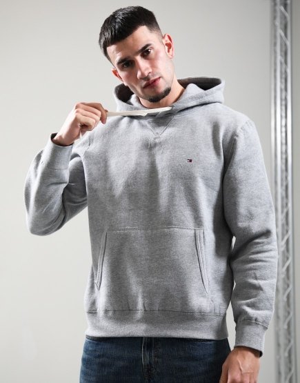 Tommy Hilfiger Essential Fleece Hoodie Medium Grey Heather
