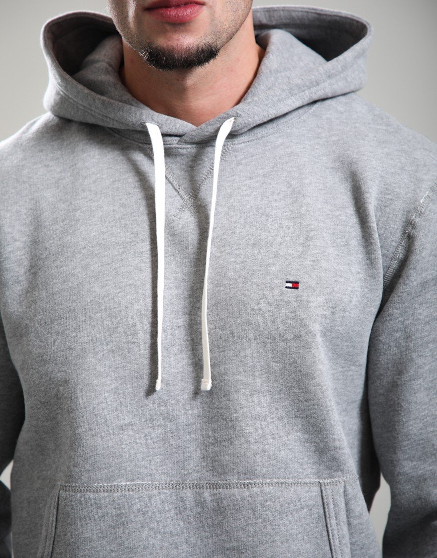 Tommy Hilfiger Essential Fleece Hoodie Medium Grey Heather