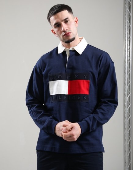 Tommy Hilfiger Flag Rugby Carbon Navy