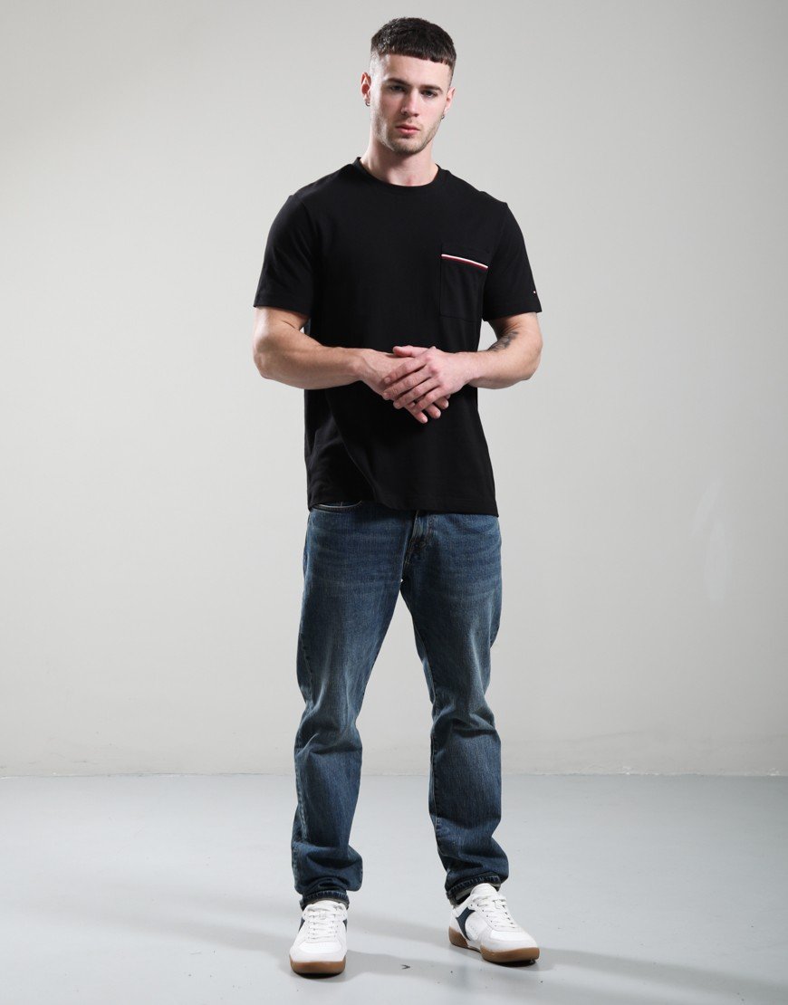 Tommy Hilfiger Global Stripe Pique Pocket T-Shirt Desert Sky