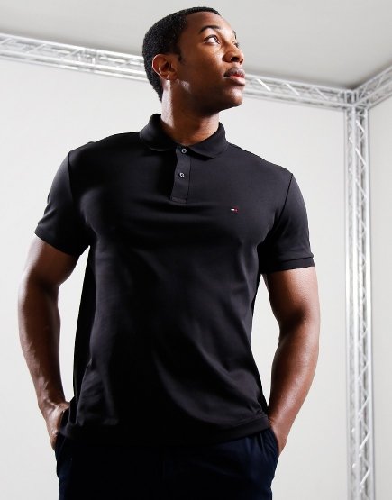 Tommy Hilfiger Liquid Cotton Polo Shirt Black