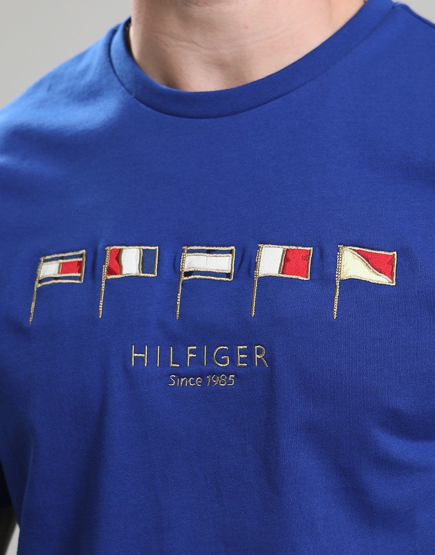 Tommy Hilfiger Multi Flag T-Shirt Wedge Blue