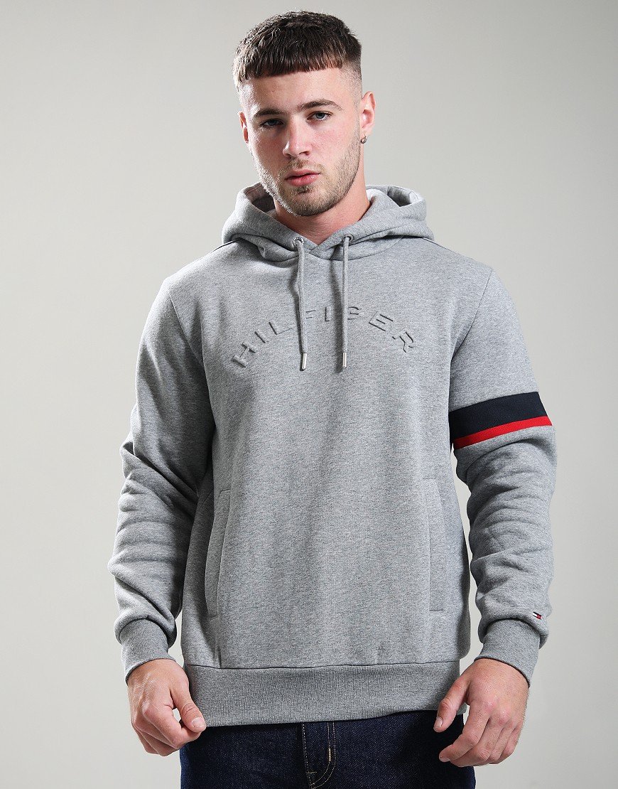 Tommy Hilfiger RWB Insert Hoodie Medium Grey Heather