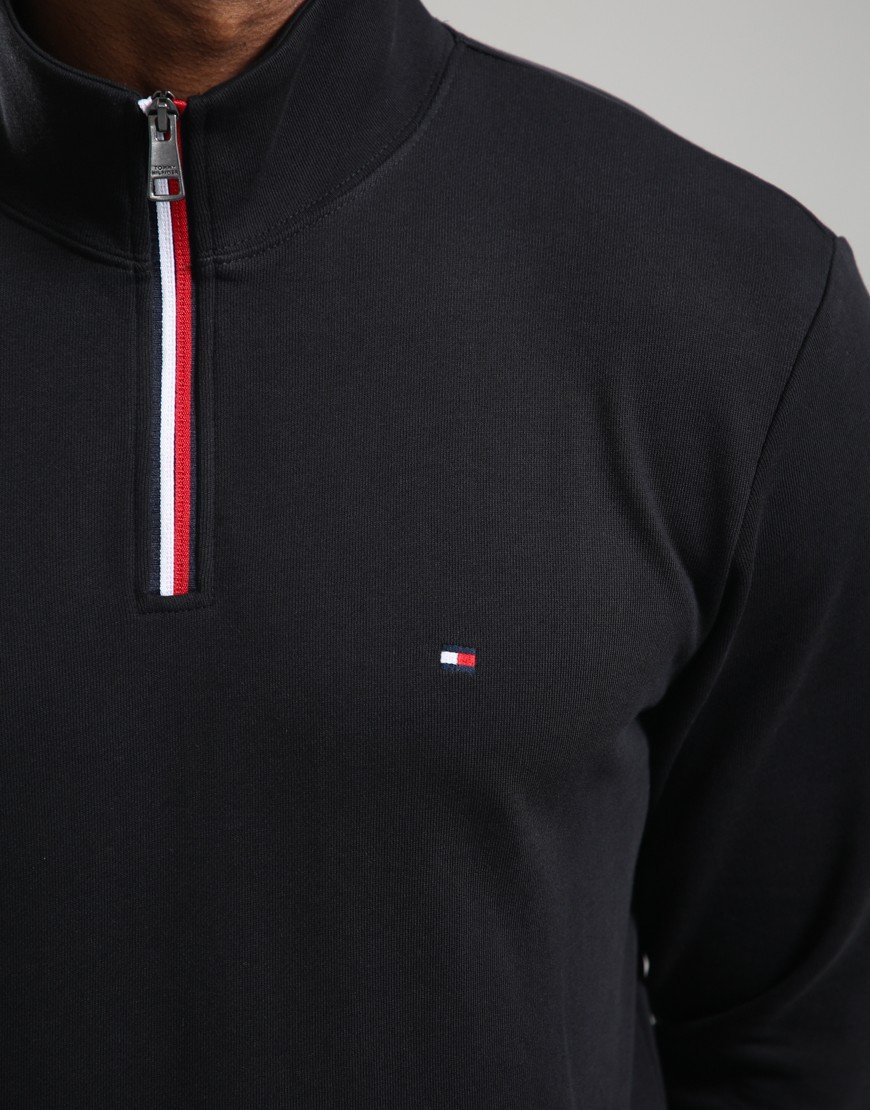 Tommy Hilfiger RWB Tipping 1/4 Zip Sweat Black