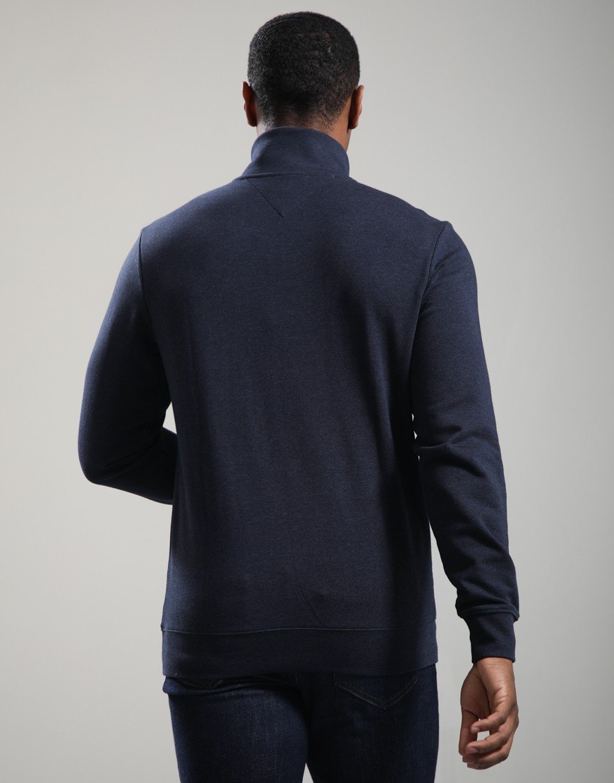 Tommy Hilfiger RWB Tipping 1/4 Zip Sweat Navy Blue Heather