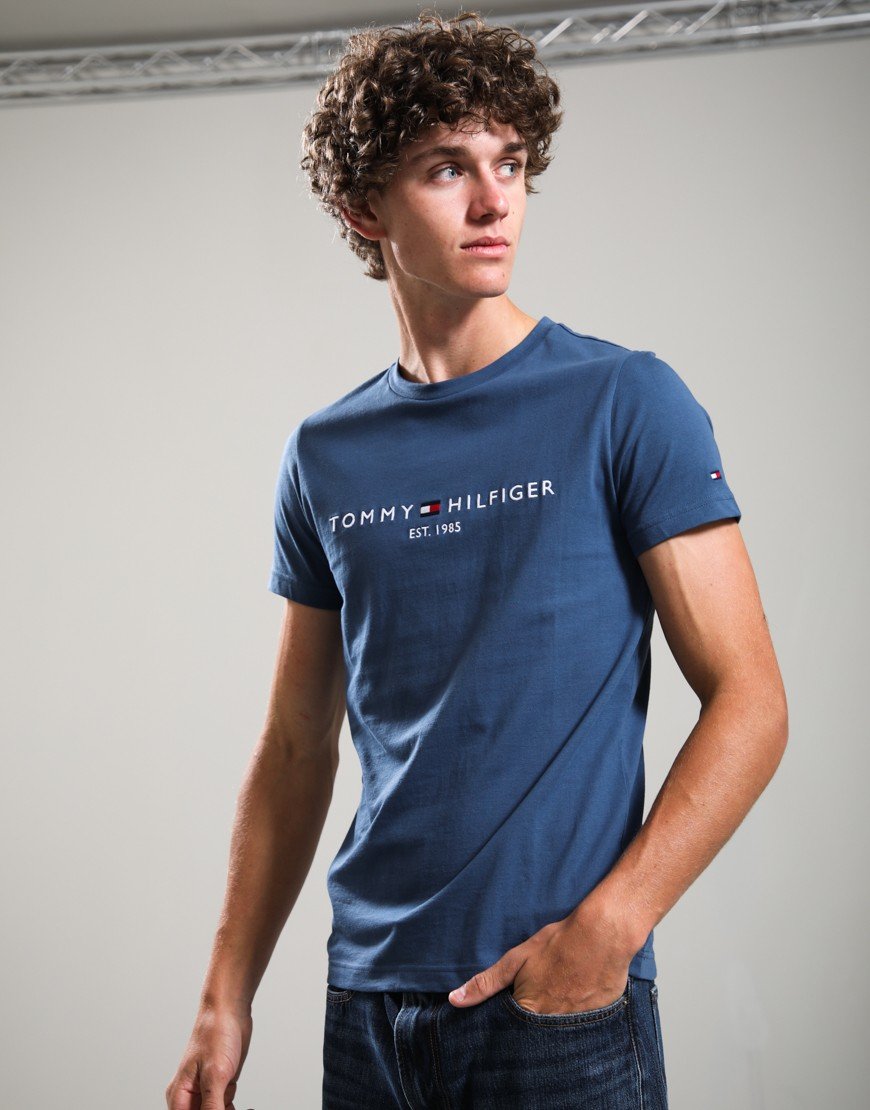 Tommy Hilfiger Logo T-Shirt Aegean Sea