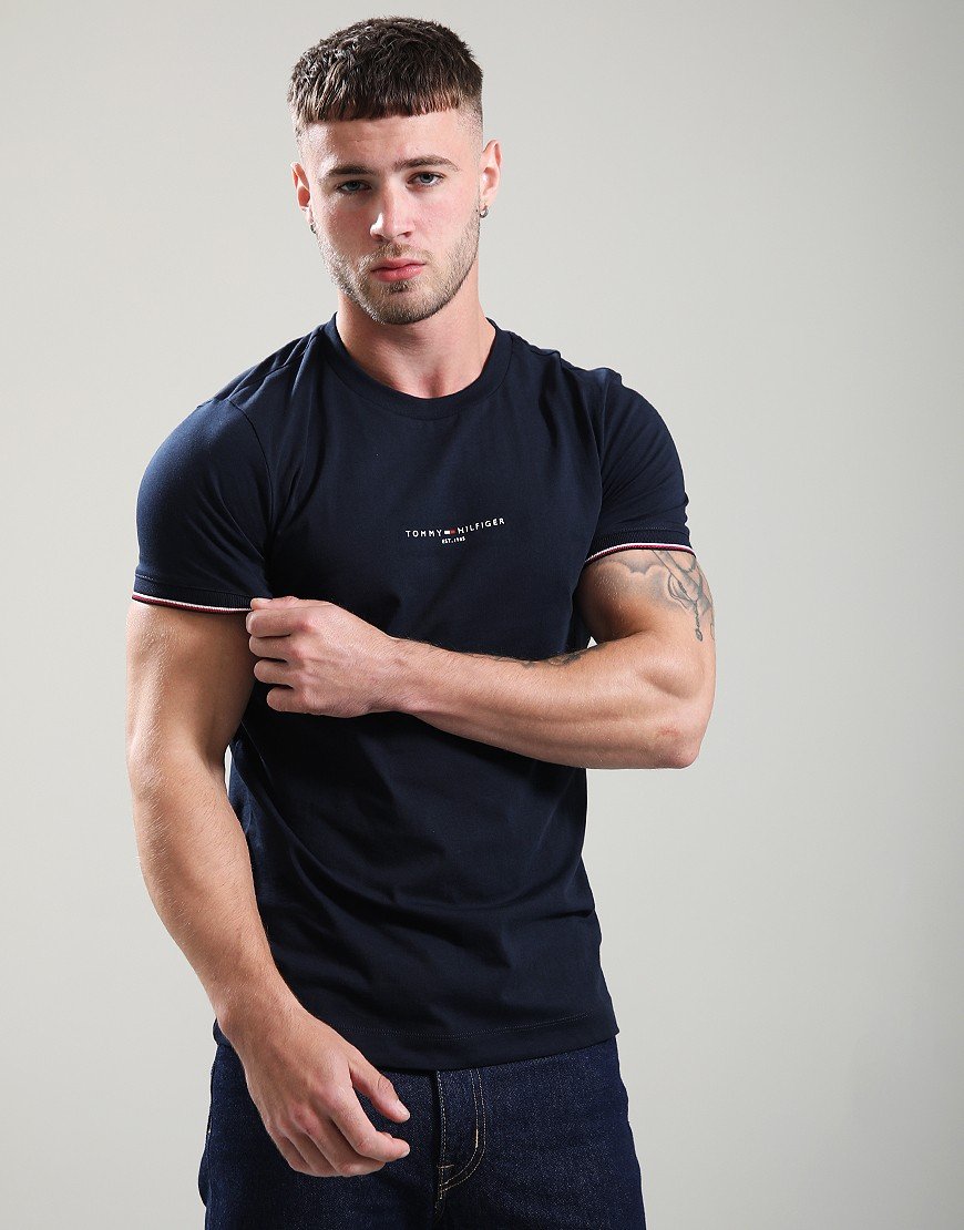 Tommy Hilfiger Tommy Tipped  T-Shirt Desert Sky