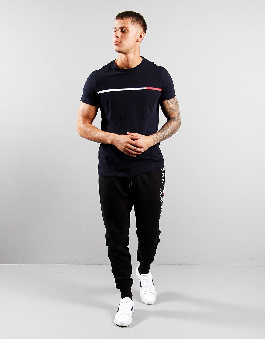 Tommy Hilfiger Two Tone Stripe T-Shirt Desert Sky