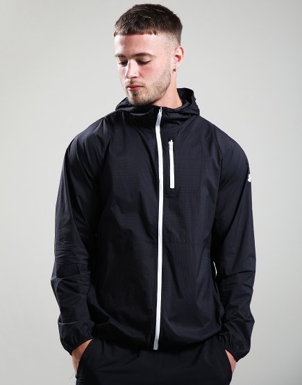 Under Armour Launch Lightweight Jacket Black-Black-White