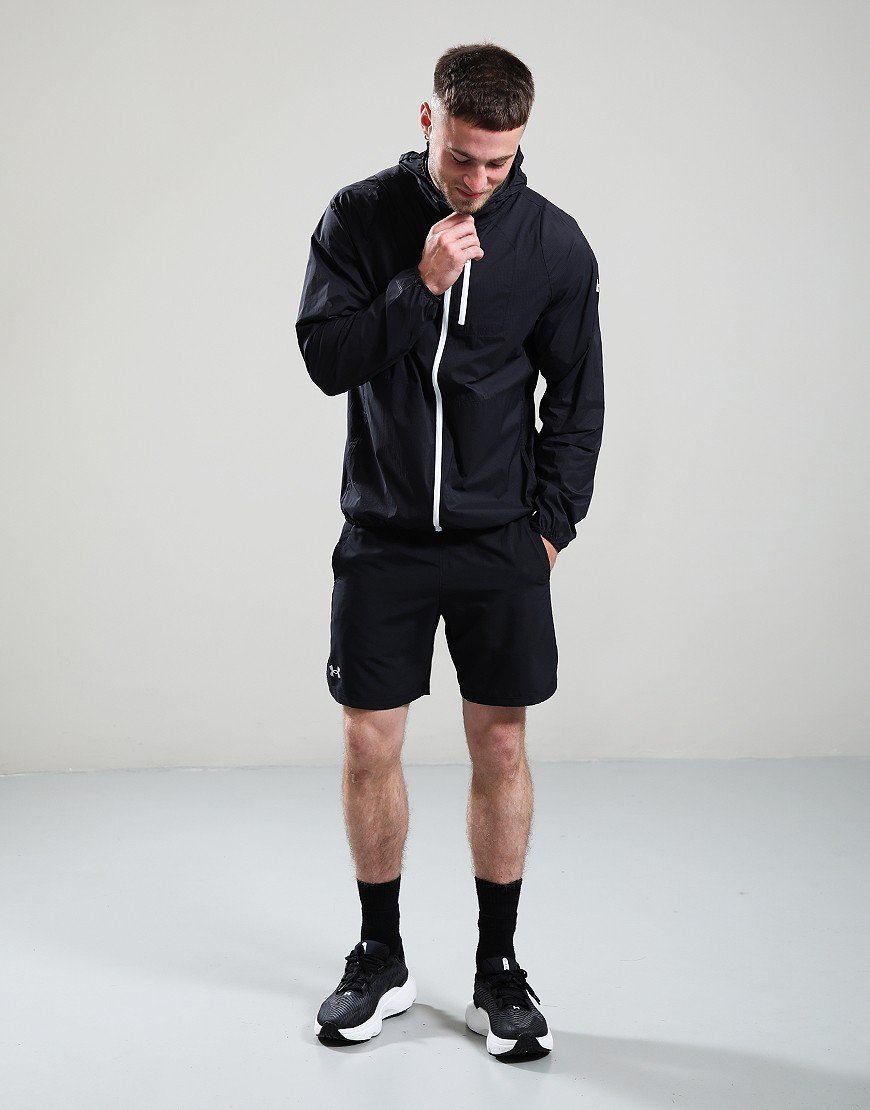 Under Armour Launch Lightweight Jacket Black-Black-White