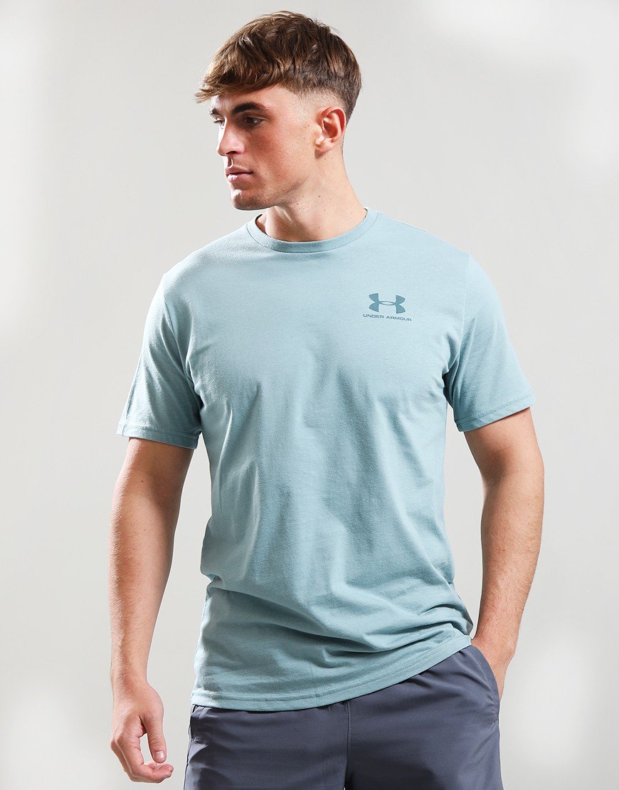 Under Armour Left Chest Logo T-Shirt Serpentine/Blue