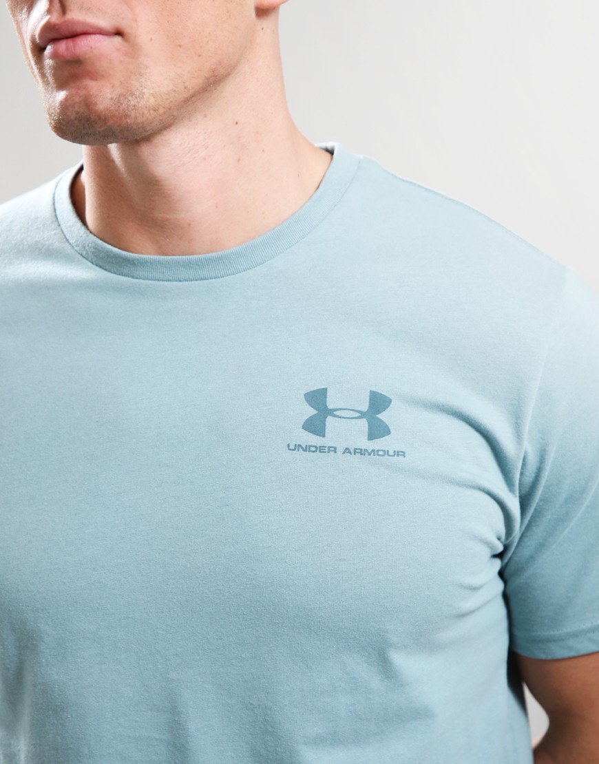 Under Armour Left Chest Logo T-Shirt Serpentine/Blue