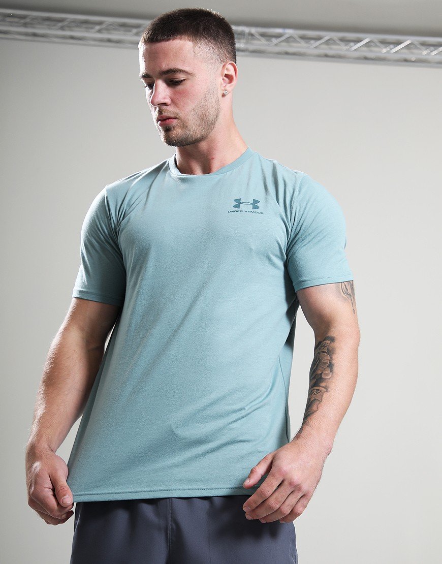 Under Armour Left Chest Logo T-Shirt Serpentine/Blue