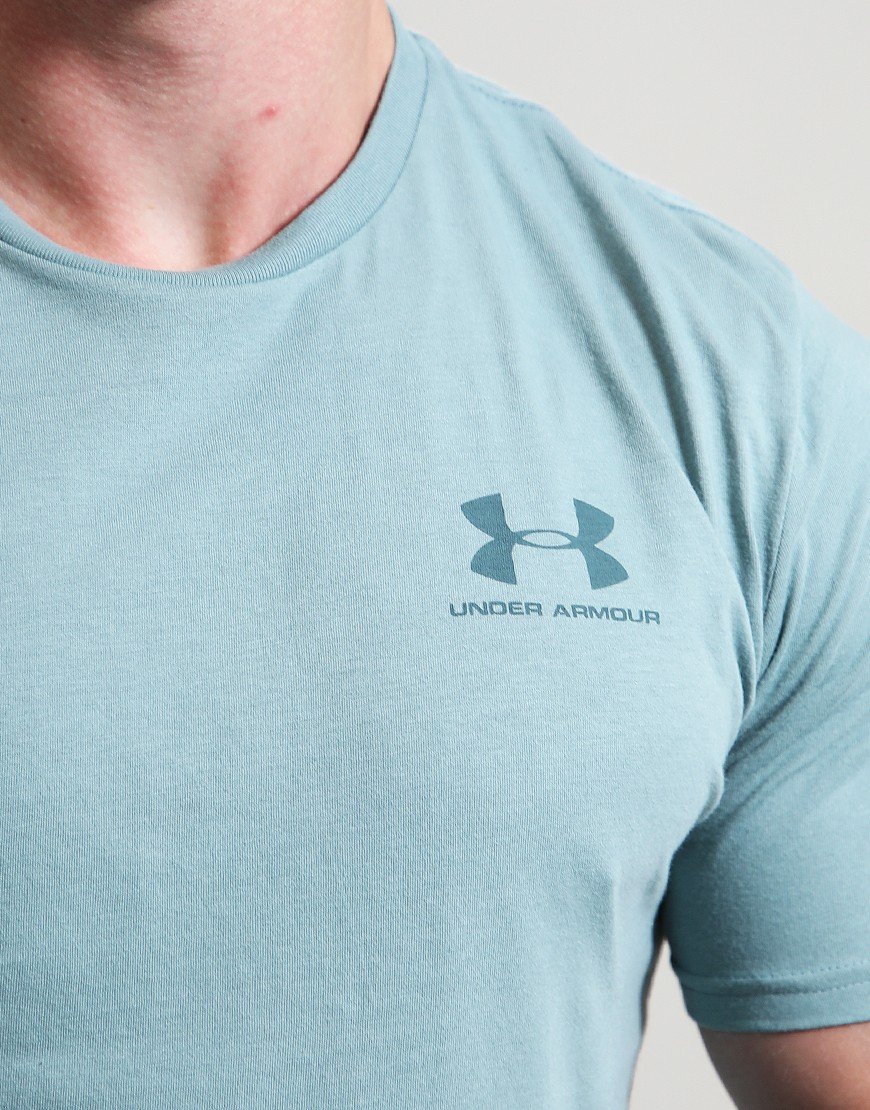 Under Armour Left Chest Logo T-Shirt Serpentine/Blue
