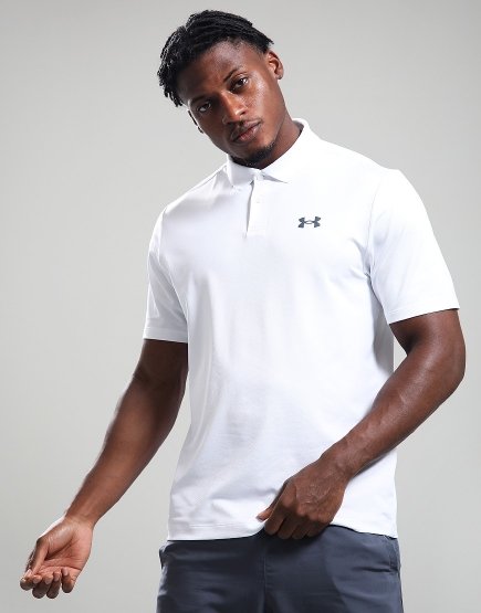 Under Armour Matchplay Polo Shirt White/Pitch Gray