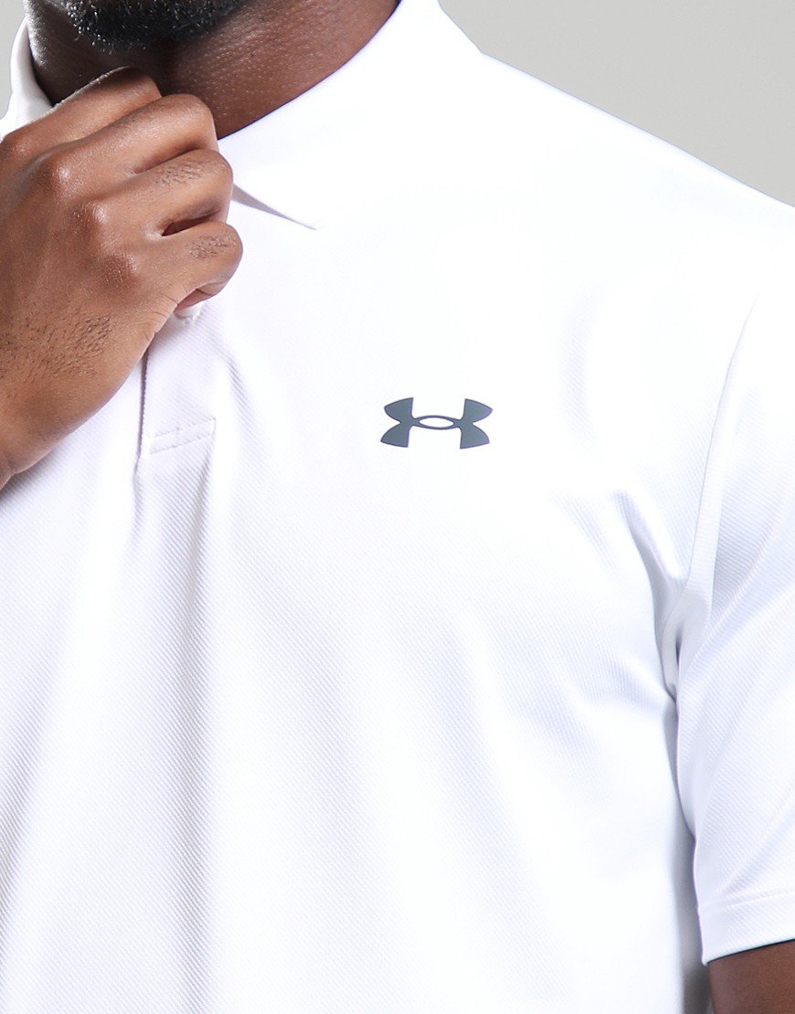 Under Armour Matchplay Polo Shirt White/Pitch Gray