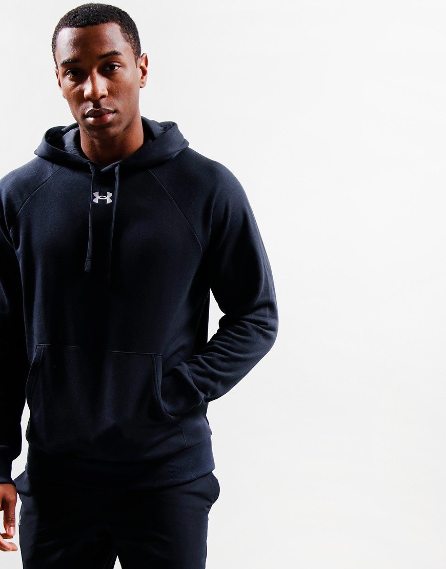 Under Armour Rival Fleece Hoodie Black White Terraces Menswear Under Armour Rival Fleece Hoodie Black White Terraces Menswear