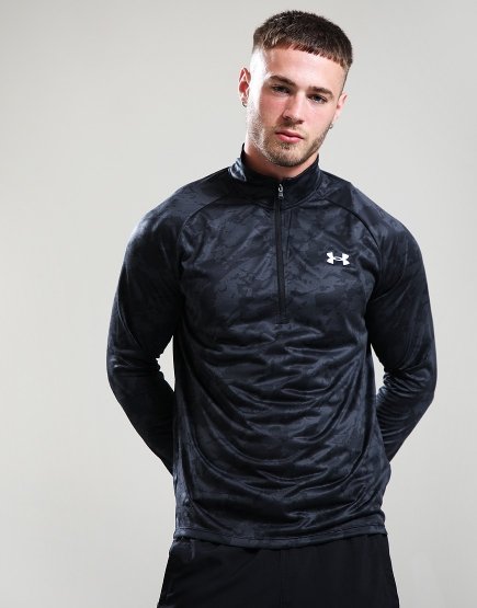 Under Armour Tech 1/2 Zip Black/White