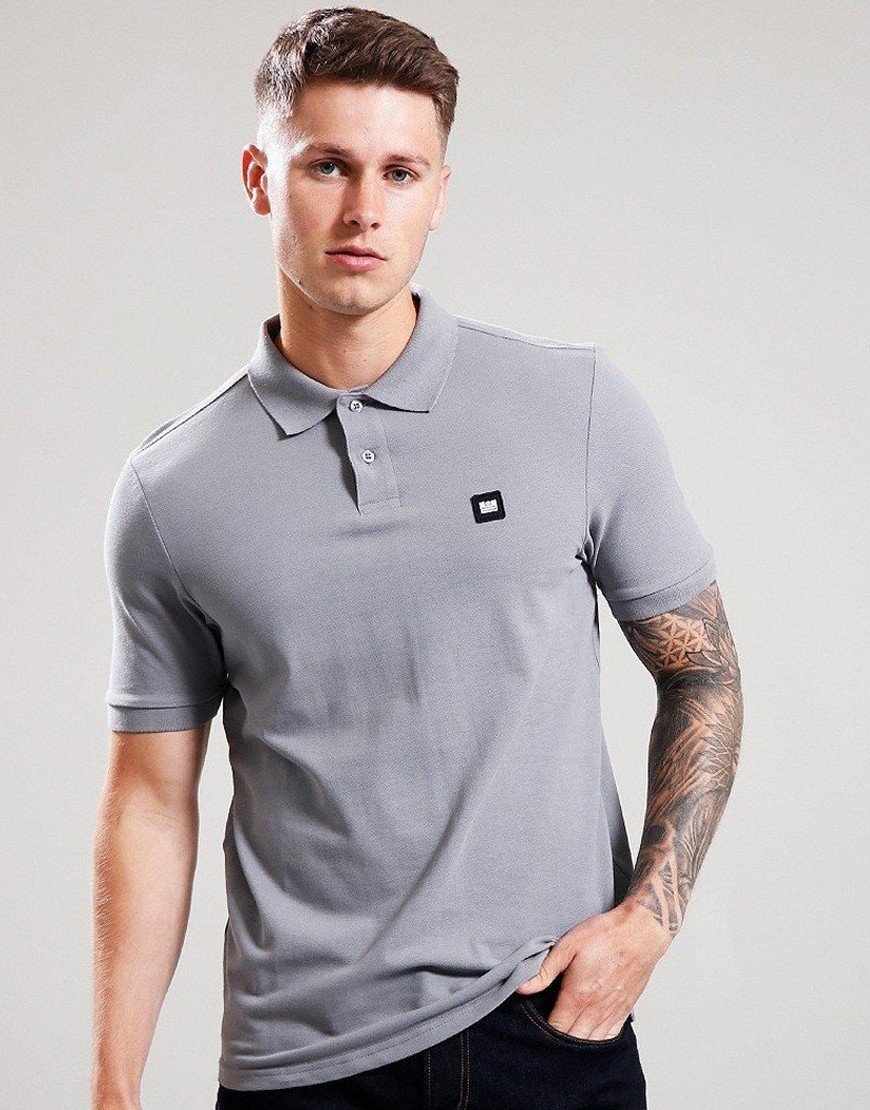 Weekend Offender Barnum Polo Shirt Mid Grey