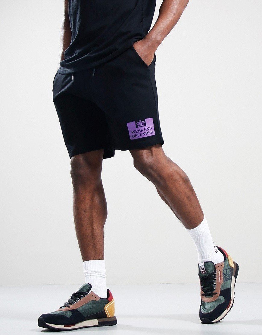 Weekend Offender Parma Shorts Black/Bright Purple