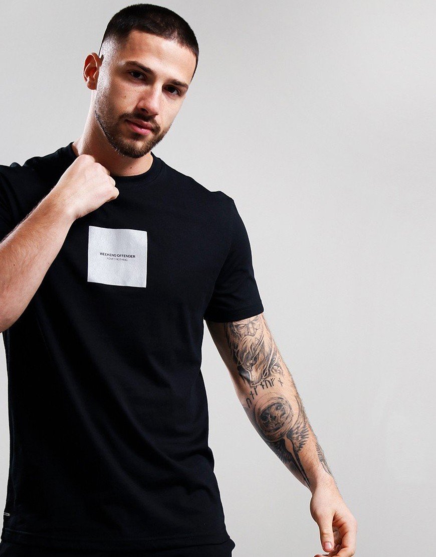 Weekend Offender Woan Reflective T-Shirt Black