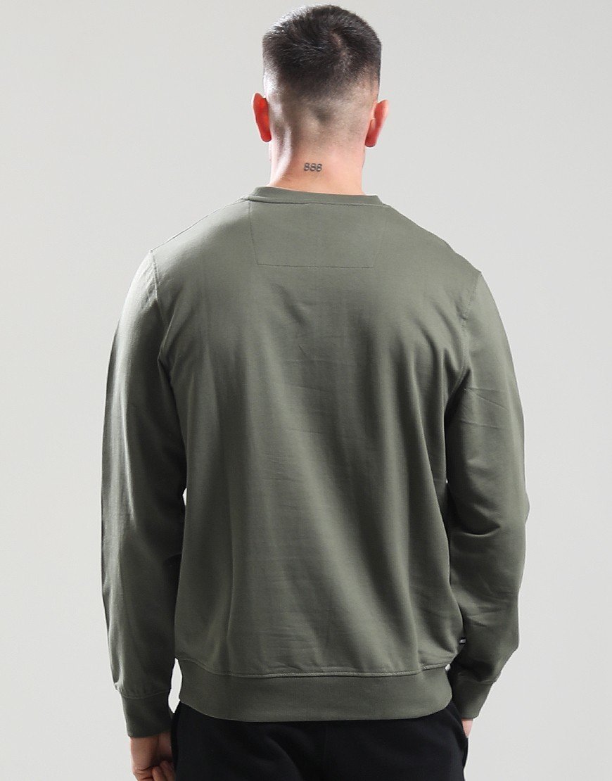 Weekend Offender Matterhorn Crew Sweat Dark Green/Winter White