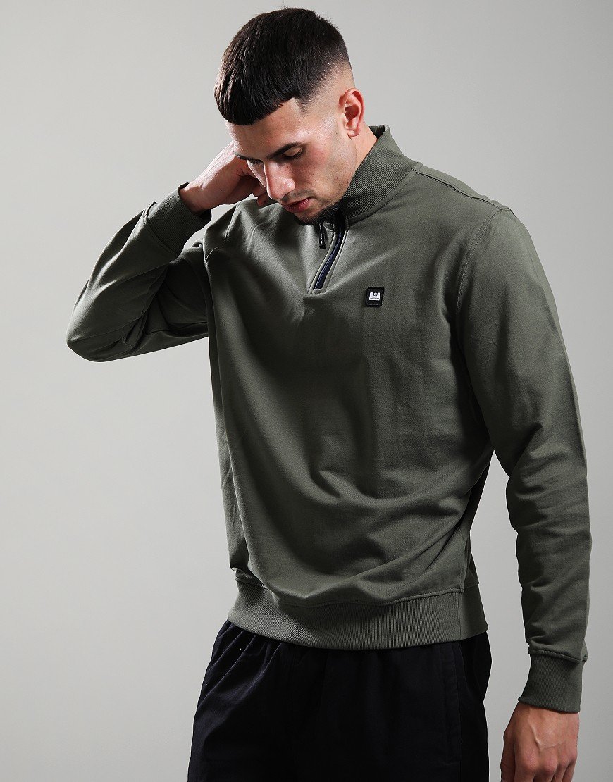 Weekend Offender Alberta Sweat Dark Green/Navy