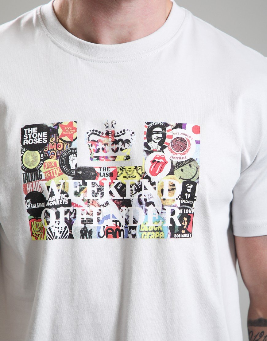 Weekend Offender Badges T-Shirt Silver