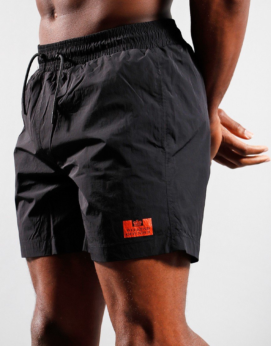 Weekend Offender Barios Swim Shorts Black/Orange
