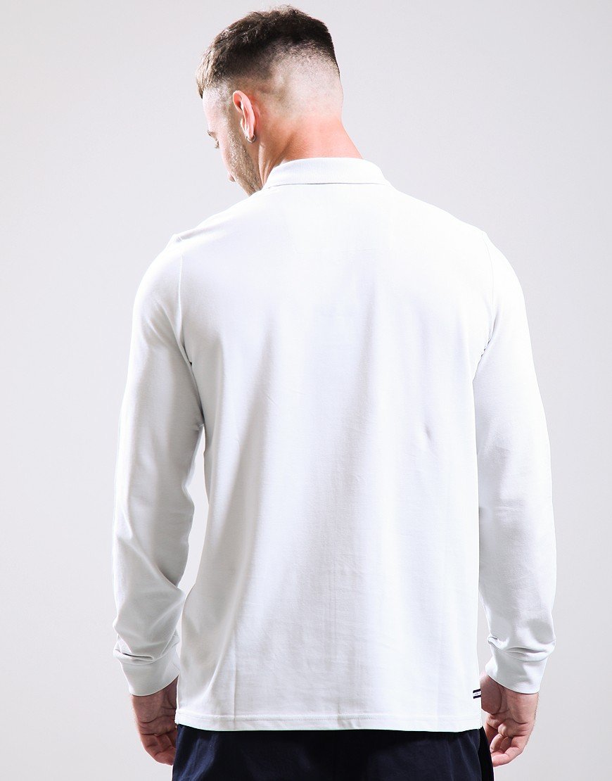 Weekend Offender Barnum Long Sleeve Polo Shirt Silver