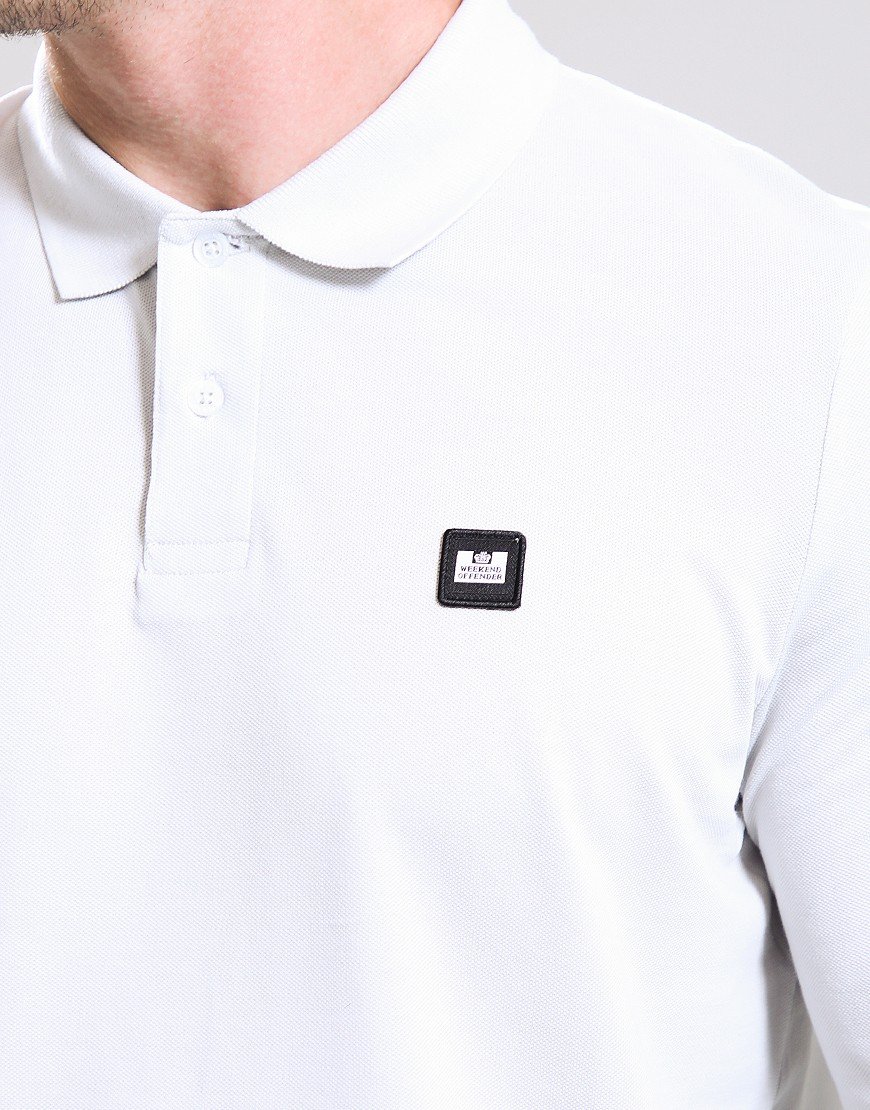 Weekend Offender Barnum Long Sleeve Polo Shirt Silver