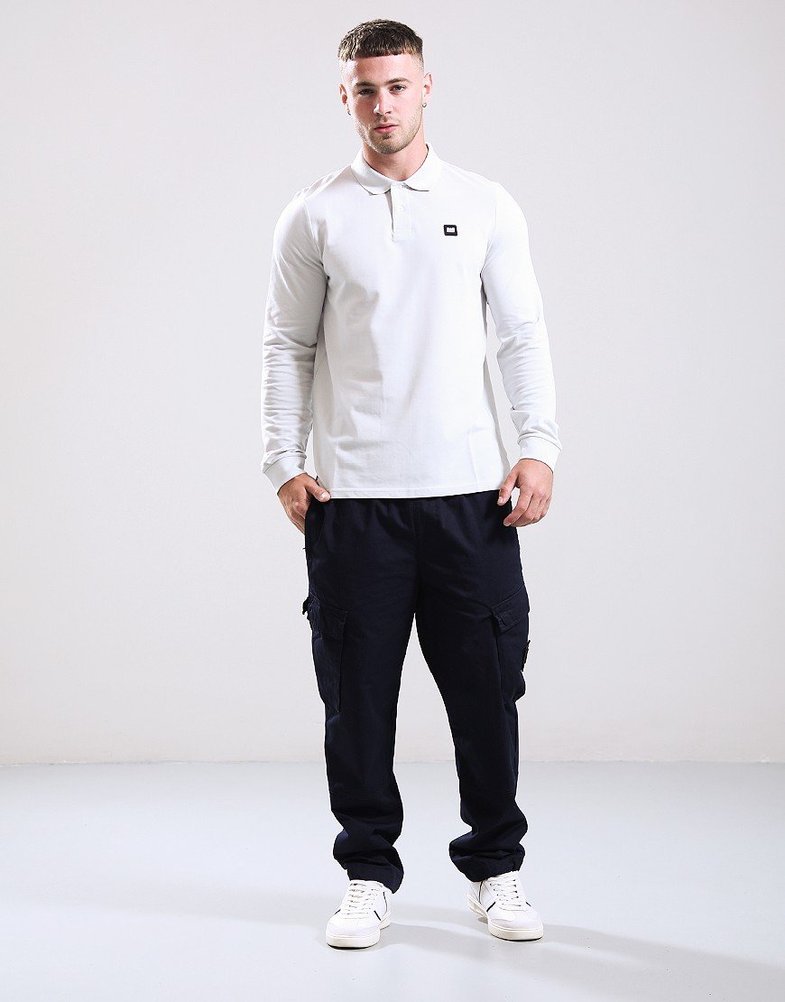 Weekend Offender Barnum Long Sleeve Polo Shirt Silver