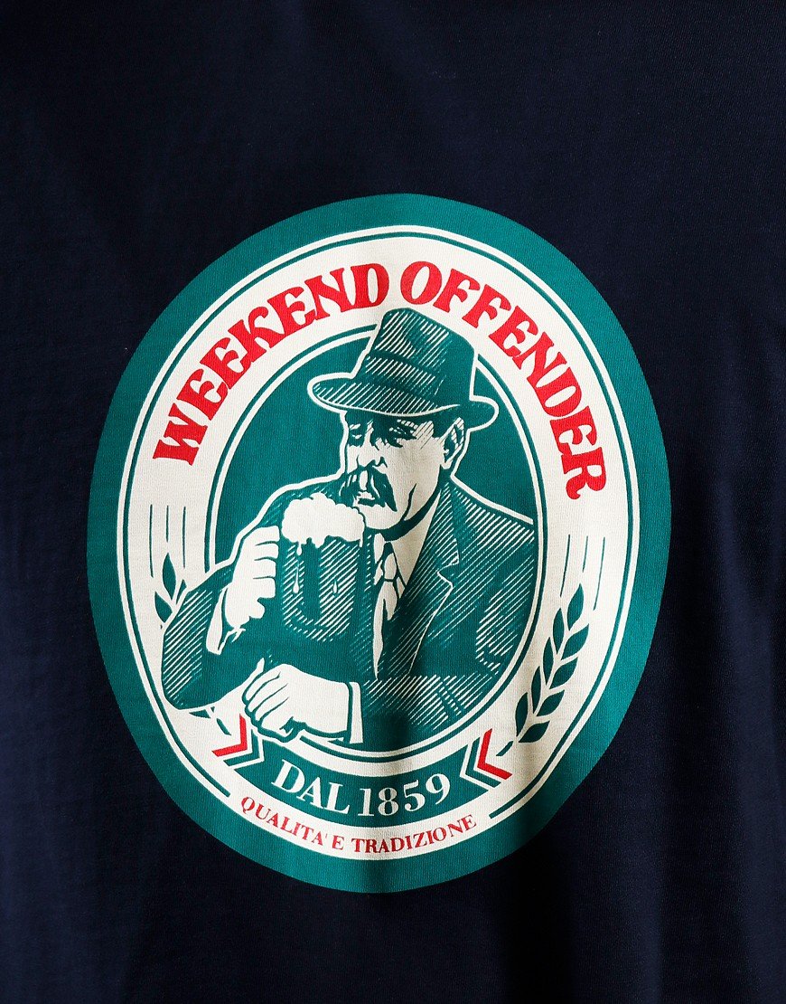 Calze Uomo Metzuyan Blu Navy Con Slogan 'Bring Me' E Suola Birra &ndash; Altezza Media, Taglia Unica (6-11 UK)