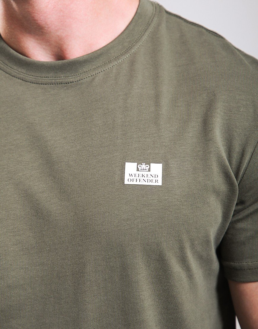 Weekend Offender Bridgetown T-Shirt Dark Green/Winter White