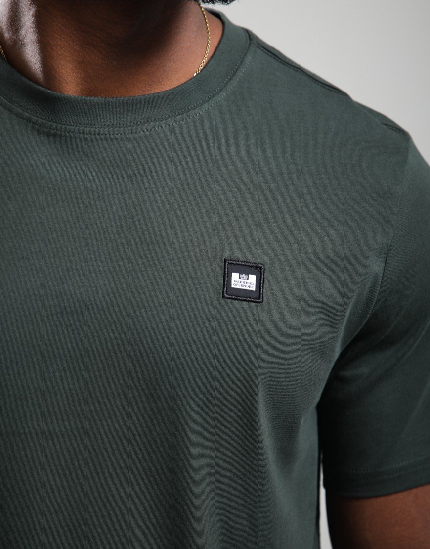 Weekend Offender Brooklands T-Shirt Black Forest Green