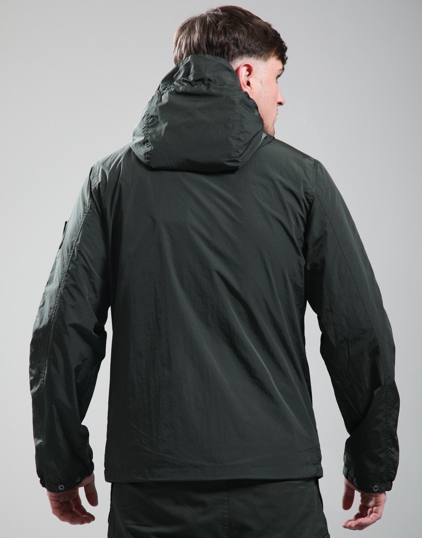 Weekend Offender Campania Windbreaker Jacket Black Forest Green