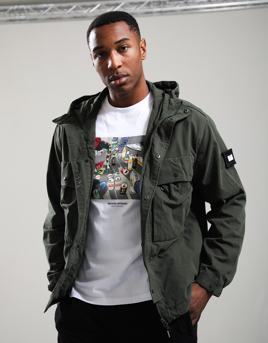 Weekend Offender Caracas Field Jacket Black Forest Green