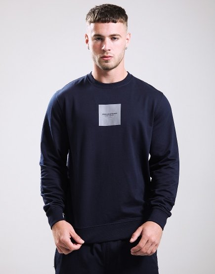 Weekend Offender Carinthia Crew Sweat Navy/Mid Grey