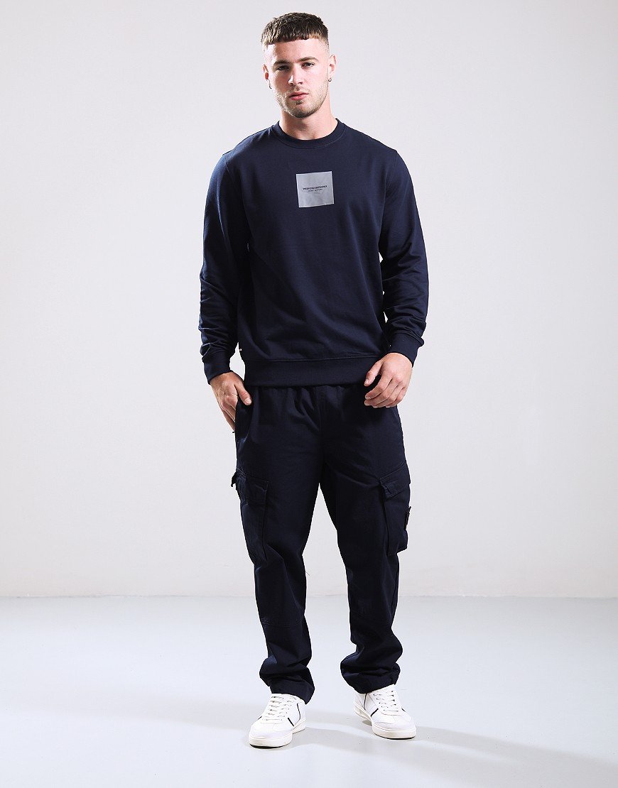 Weekend Offender Carinthia Crew Sweat Navy/Mid Grey