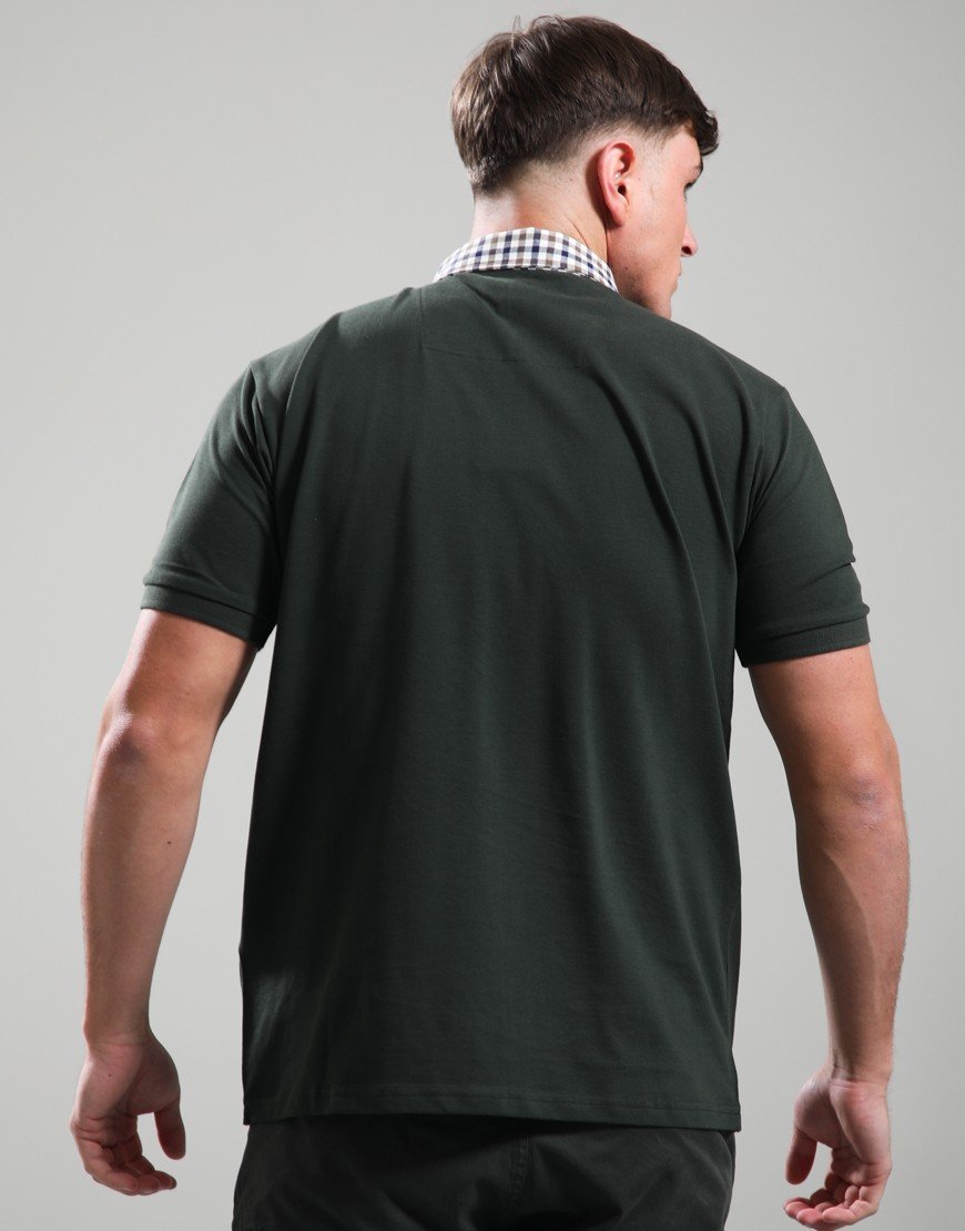 Weekend Offender Costa Polo Shirt Black Forest Green