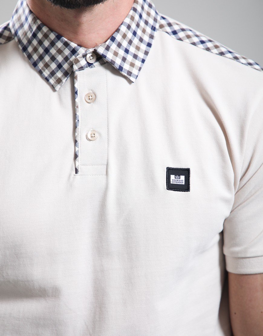 Weekend Offender Costa Polo Shirt Cement